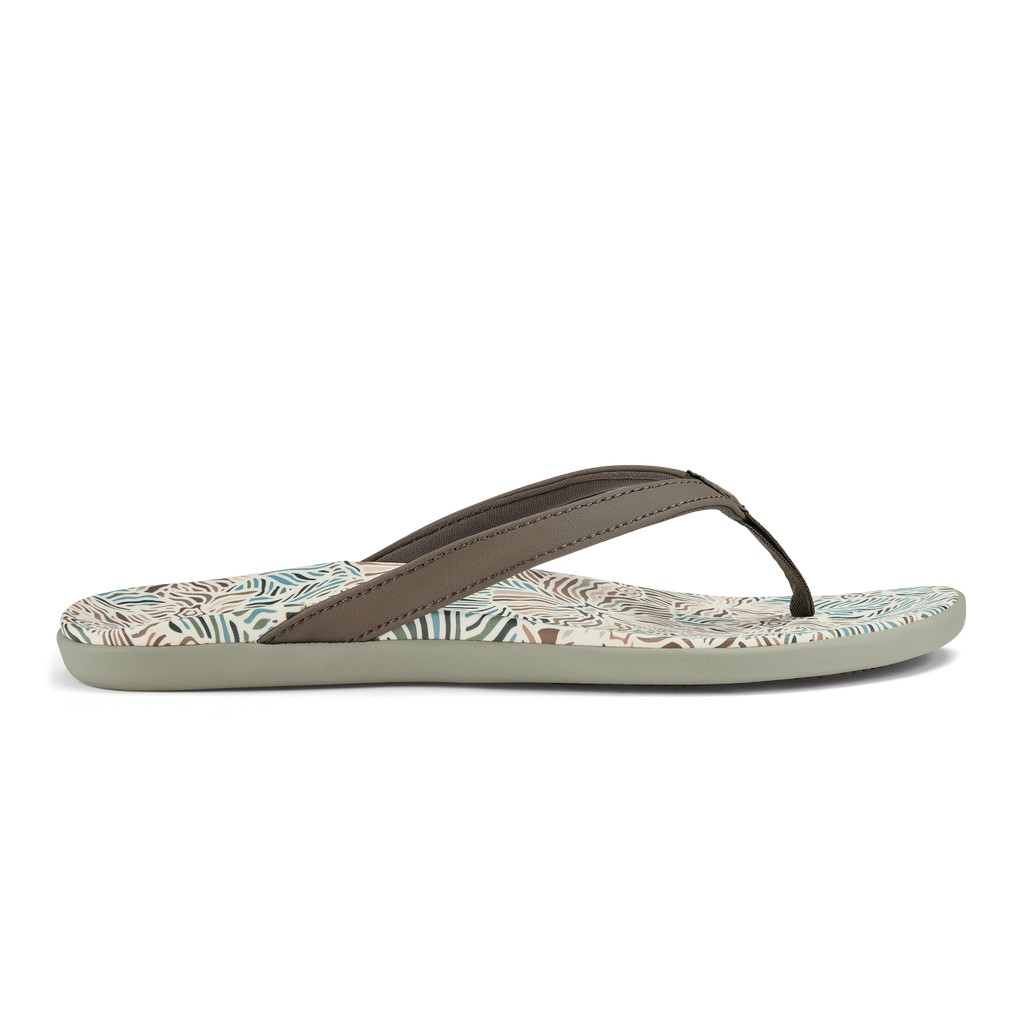 Olukai Zehentrenner Damen - Ho Opio Hau Hibiscus-inspired Beach Mehrfarbig - 72901MKDQ